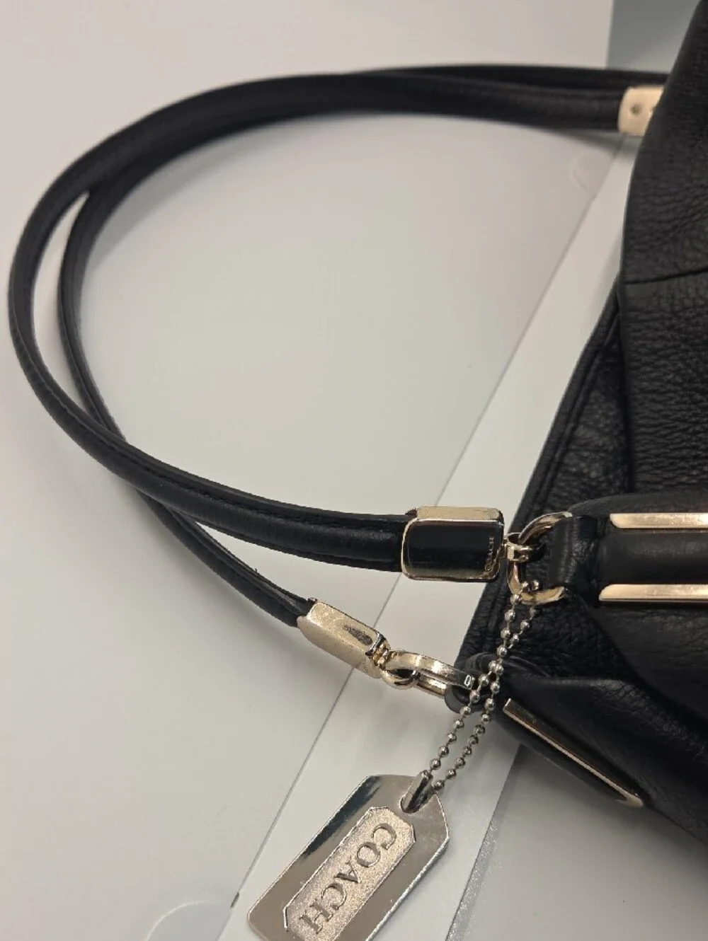Coach Madison Phoebe Small Black Leather Shoulder Hobo Bag